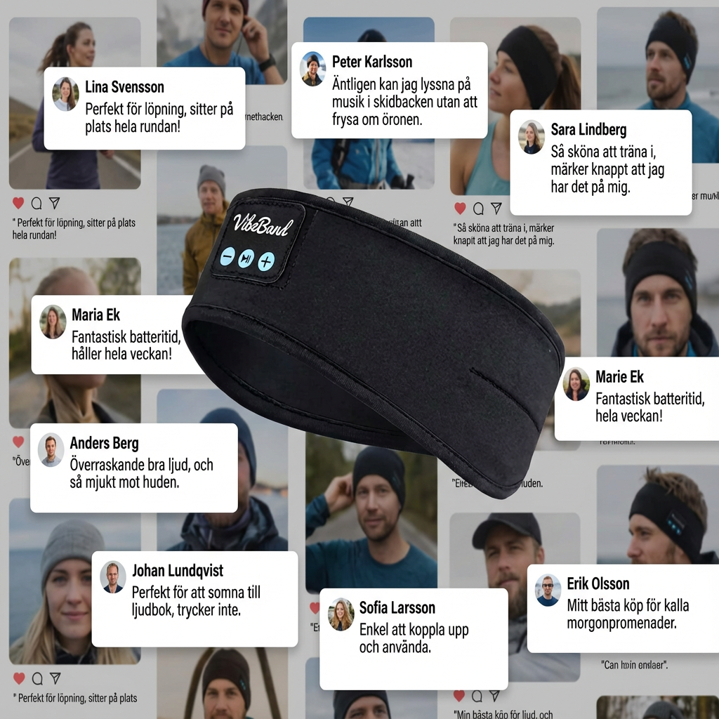 VibeBand™ – Ljud, komfort och frihet i ett enda smart pannband